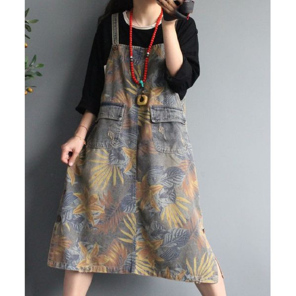 #2430 summer overalls denim suspender dress women sleeveless vintage printed jeans dress ladies front pockets midi buttons, Black;gray
#2430 summer overalls denim suspender dress women sleeveless vintage printed jeans dress ladies front pockets midi buttons, Black;gray