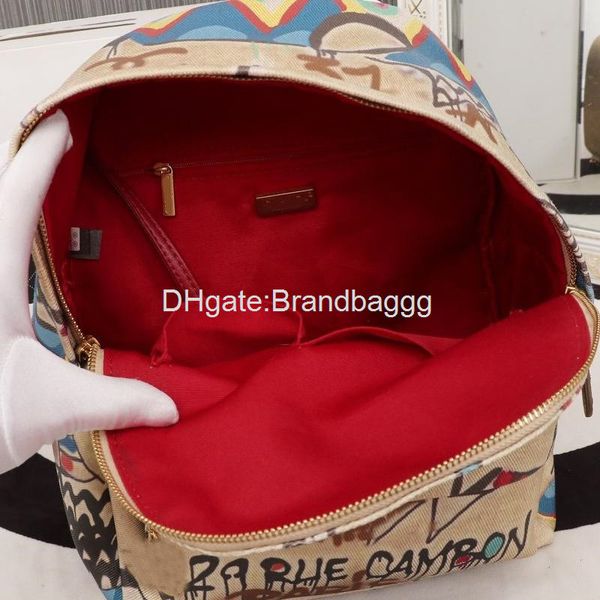 2020 2020 designer backpacks tote bag shoulder bag fashion graffiti cotton silk cloth letter zipper school bag