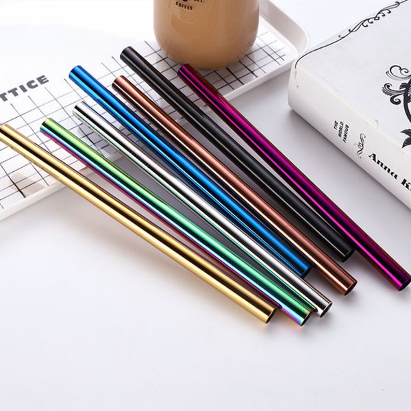 new 215*12mm stainless steel straw drinking straws wide long reusable straws metal smoothie straight straws fashion outdoor t2i5280
new 215*12mm stainless steel straw drinking straws wide long reusable straws metal smoothie straight straws fashion outdoor t2i5280