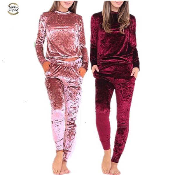 6 colors tracksuit costumes for women velvet set long sleeve slim velour suit elastic waist pant sportswear xxxl, White
6 colors tracksuit costumes for women velvet set long sleeve slim velour suit elastic waist pant sportswear xxxl, White