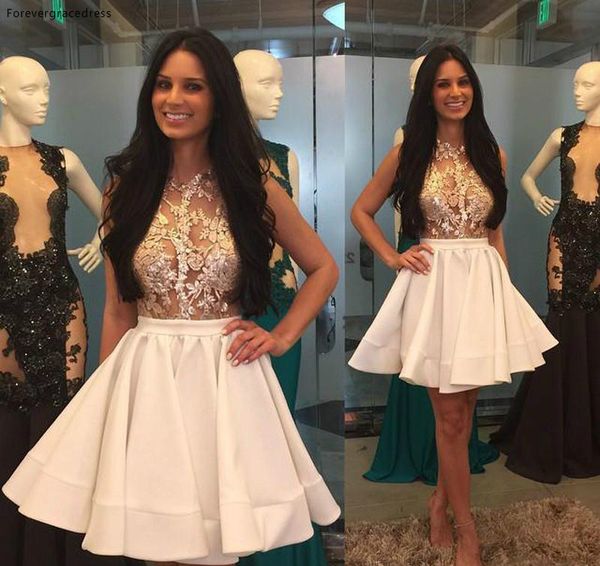 lace sheer prom dress jewel neck mini short juniors sweet 15 graduation cocktail party dress plus size custom made, White;black
lace sheer prom dress jewel neck mini short juniors sweet 15 graduation cocktail party dress plus size custom made, White;black