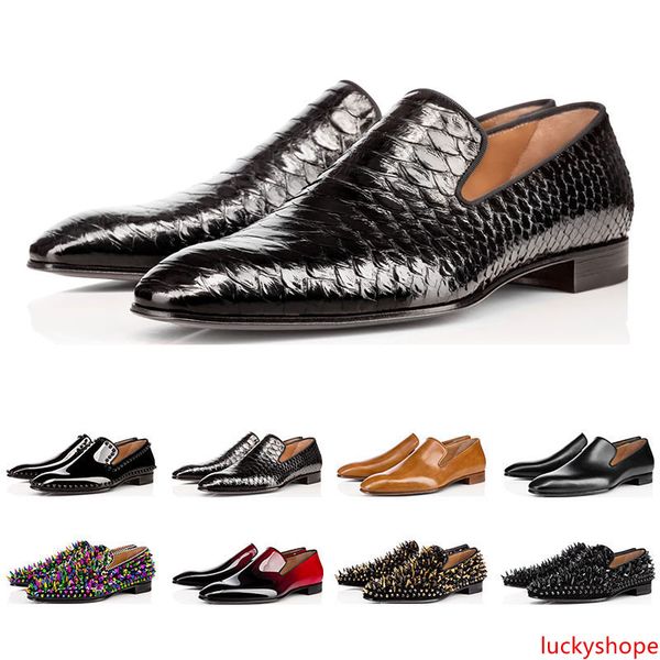 2019 fashion designer mens shoes loafers black red spike patent leather slip on dress wedding flats bottoms shoe for business party
2019 fashion designer mens shoes loafers black red spike patent leather slip on dress wedding flats bottoms shoe for business party
