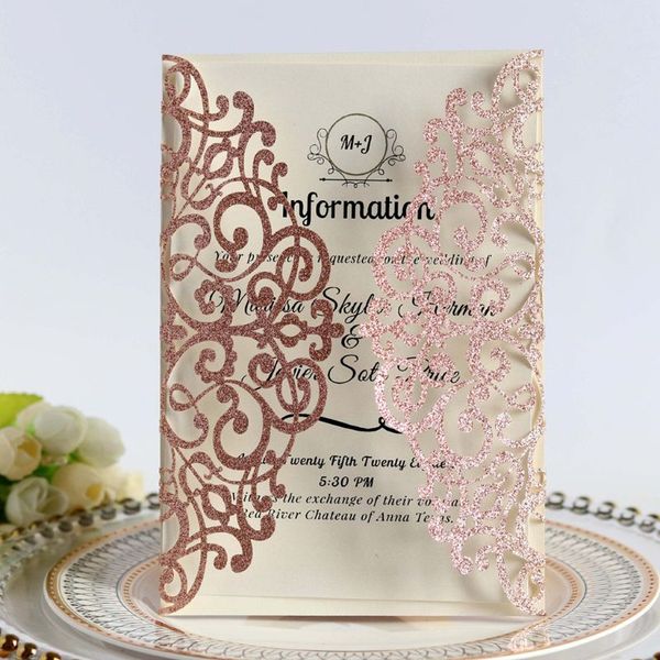 10pcs/set laser cut lace glitter wedding invitation cards with ribbon for bridal shower engagement birthday graduation party
10pcs/set laser cut lace glitter wedding invitation cards with ribbon for bridal shower engagement birthday graduation party