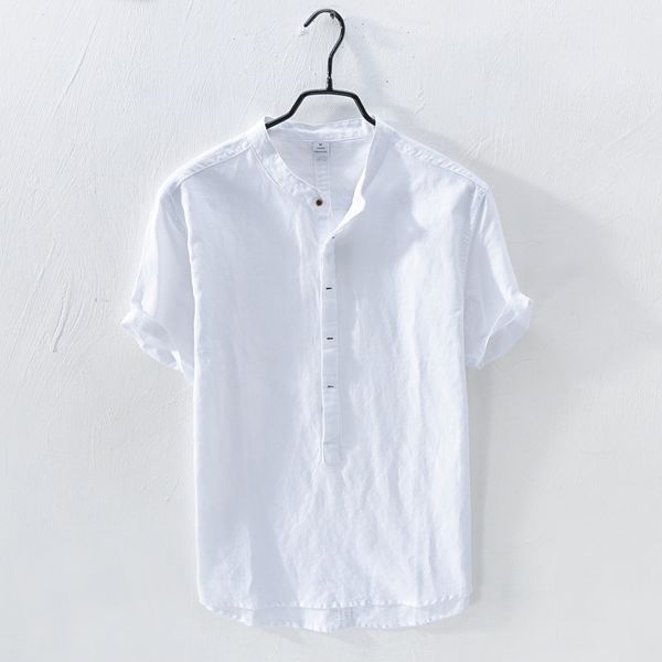 men's pullover solid cotton linen shirt men summer breathable flax short sleeve t shirt men camisas para hombre shirts ts-653, White;black
men's pullover solid cotton linen shirt men summer breathable flax short sleeve t shirt men camisas para hombre shirts ts-653, White;black