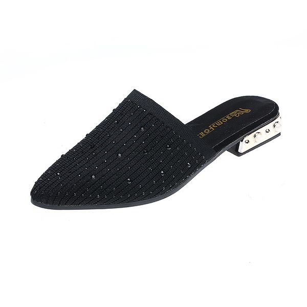 slippers kjstyrka 2021 rhinestone female mules fashion low heels shoes pointed toe ladies elegant slipper woman patchwork sandals, Black
slippers kjstyrka 2021 rhinestone female mules fashion low heels shoes pointed toe ladies elegant slipper woman patchwork sandals, Black
