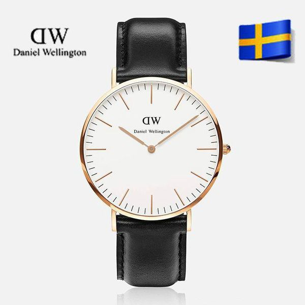 New Mens Womens Daniel Wellington watches 40mm Men watches 36 Fashion Women Watches DW Quartz Watch Female Clock Relogio Montre Femme