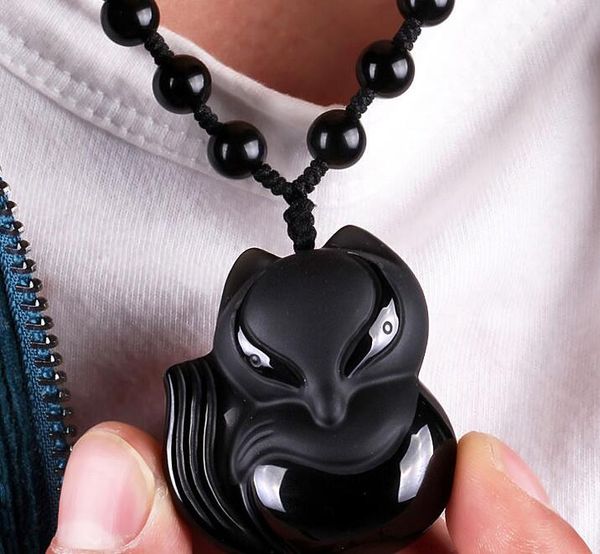 men and women obsidian scrub fox pendant exorcism help yunshuhua marriage margin factory direct, Silver
men and women obsidian scrub fox pendant exorcism help yunshuhua marriage margin factory direct, Silver