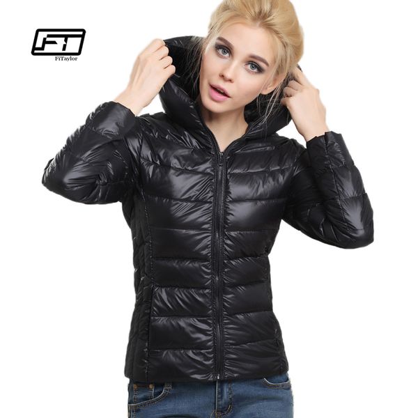 fitaylor new 2019 spring autumn ultra thin women jacket short design hooded duck down coat female stand collar plus size parkas, Black
fitaylor new 2019 spring autumn ultra thin women jacket short design hooded duck down coat female stand collar plus size parkas, Black