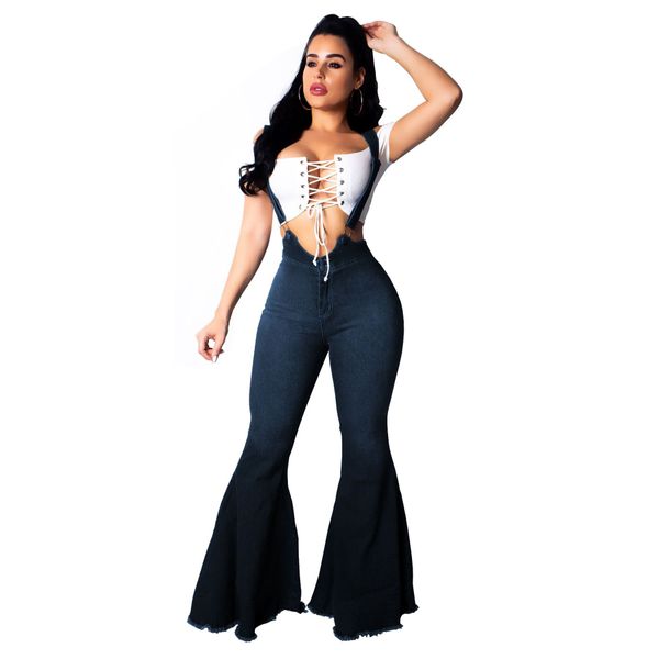 women denim flare pants high waist full length spaghetti strap sleeveless trouser backless long pants bodycon outwear, Blue
women denim flare pants high waist full length spaghetti strap sleeveless trouser backless long pants bodycon outwear, Blue