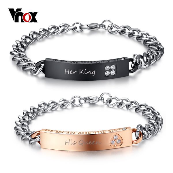 vnox personalized gift for lover couple bracelets stainless steel bracelets for women men customized named bracelet jewelry, Golden;silver
vnox personalized gift for lover couple bracelets stainless steel bracelets for women men customized named bracelet jewelry, Golden;silver
