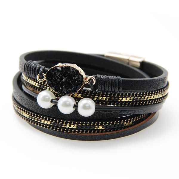 new style handmadenatural stone pearl charm bracelet 6 colors multilayer leather bracelets, Golden;silver
new style handmadenatural stone pearl charm bracelet 6 colors multilayer leather bracelets, Golden;silver