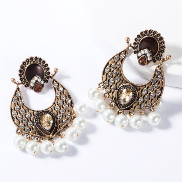 jouval ethnic vintage gold dangle earrings for women jhumka rhinestone pearl tassel drop earring brincos fashion jewelry, Silver
jouval ethnic vintage gold dangle earrings for women jhumka rhinestone pearl tassel drop earring brincos fashion jewelry, Silver