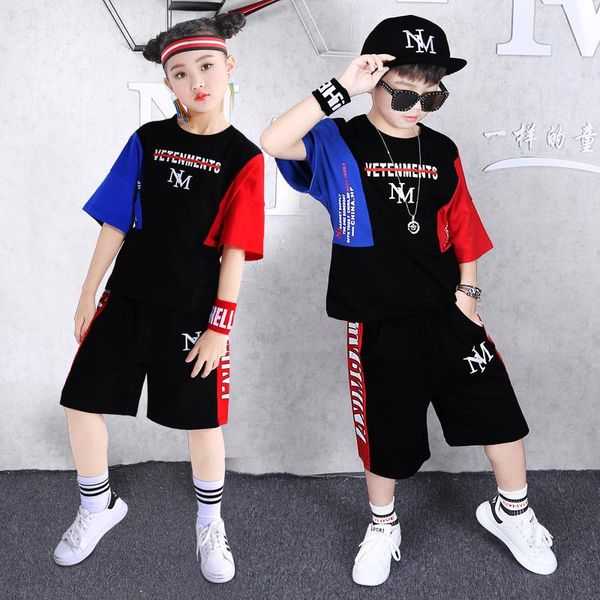 children's day hip-hop costume boys sports suit kid sweatshirt short sleeve t-shirt + shorts girls student performance clothes 2 sets, White
children's day hip-hop costume boys sports suit kid sweatshirt short sleeve t-shirt + shorts girls student performance clothes 2 sets, White