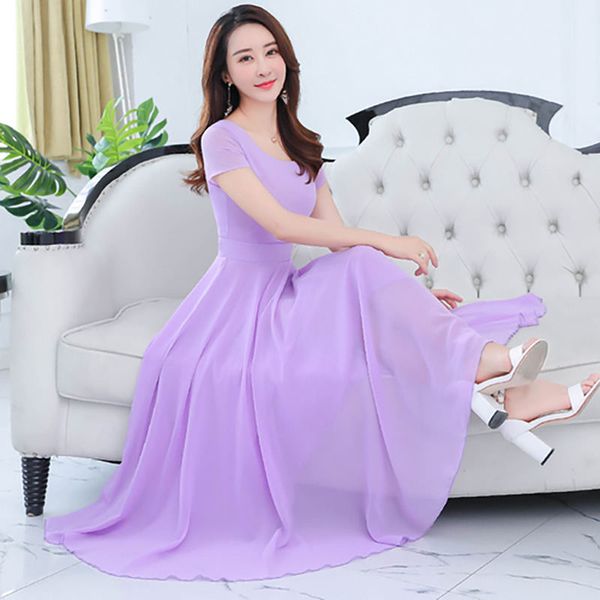 summer chiffon dress women vestido slim high waist long dress elegant maxi plus size party beach dresses casual robe femme q1246, Black;gray
summer chiffon dress women vestido slim high waist long dress elegant maxi plus size party beach dresses casual robe femme q1246, Black;gray