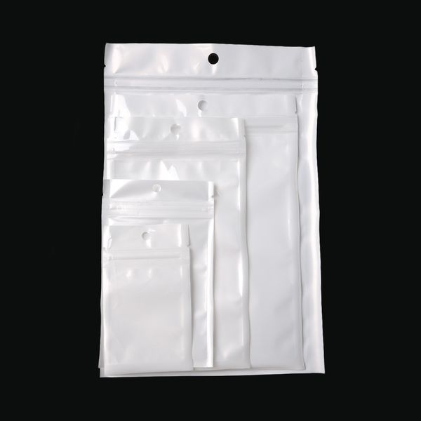 new 50-100pcs white clear self seal zipper plastic retail packaging poly pouches ziplock zip lock bags package with hang hole
new 50-100pcs white clear self seal zipper plastic retail packaging poly pouches ziplock zip lock bags package with hang hole