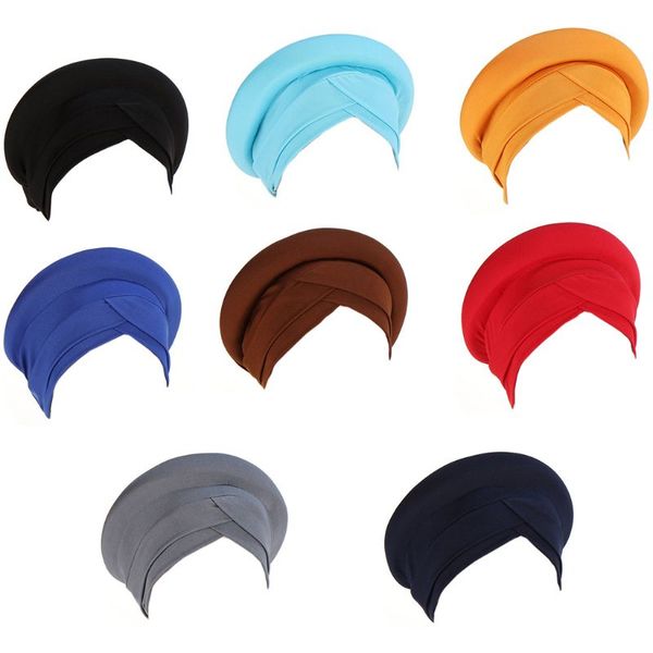 women muslim turban hat sponge padded semicircle headscarf cross front chemo cap high quality, Blue;gray
women muslim turban hat sponge padded semicircle headscarf cross front chemo cap high quality, Blue;gray