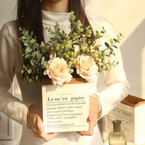 mida ins eucalyptus rose bouquet artificial flower manufacturer decorative wedding bouquet wall valentine's day gift
mida ins eucalyptus rose bouquet artificial flower manufacturer decorative wedding bouquet wall valentine's day gift