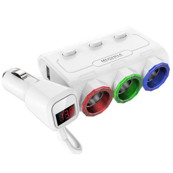 120w digital display car charger three in one plastic car supplies colorful lights dual usb multifunctional cigarette lighter
120w digital display car charger three in one plastic car supplies colorful lights dual usb multifunctional cigarette lighter
