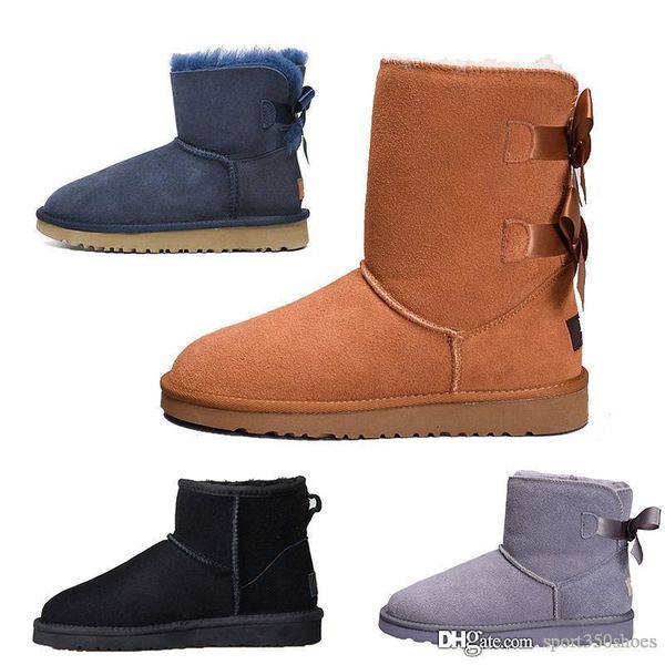 2019 r women winter snow boots fashion australia classic short bow boots ankle knee bow girl mini bailey boot ship, Black
2019 r women winter snow boots fashion australia classic short bow boots ankle knee bow girl mini bailey boot ship, Black