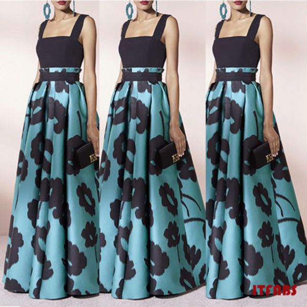 maxi dress women high waist floral maxi dress prom evening party wedding summer beach casual long sundress, Black;gray
maxi dress women high waist floral maxi dress prom evening party wedding summer beach casual long sundress, Black;gray