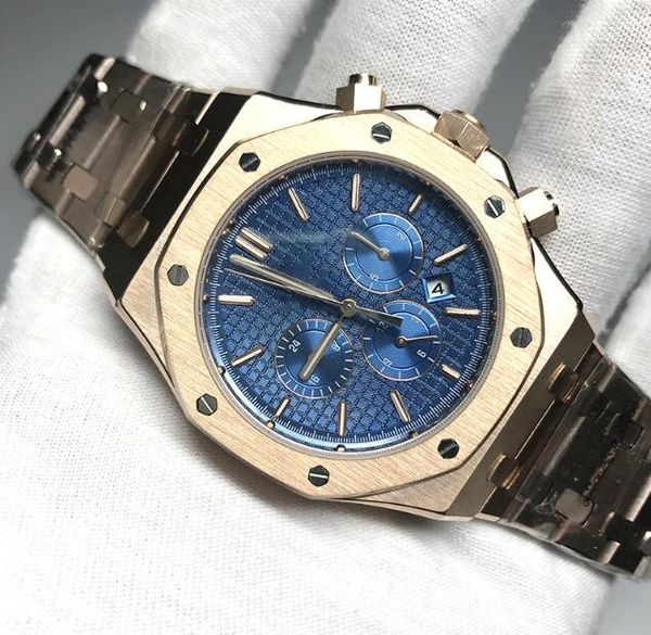 gold luxury watch 42mm men automatic watches sweeping movement black dial royal oak sapphire glass all 3 sub dials works, Slivery;brown
gold luxury watch 42mm men automatic watches sweeping movement black dial royal oak sapphire glass all 3 sub dials works, Slivery;brown