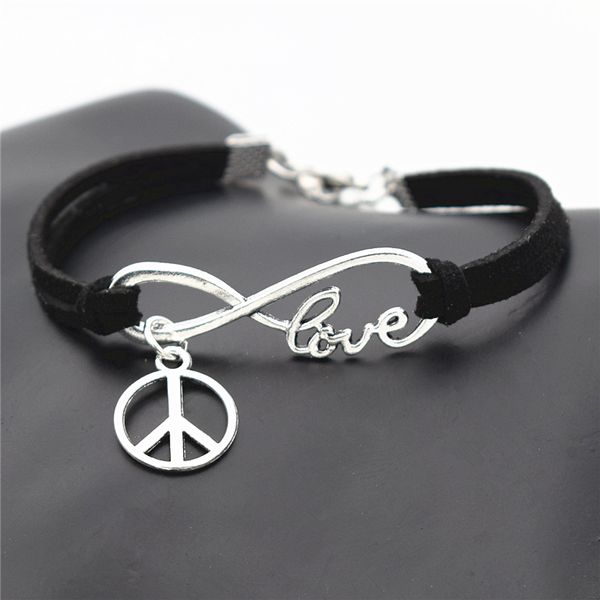 fashion causal antique silver peace symbols round cross charms pendant black leather suede bracelet bangles for men women peace sign jewelry, Golden;silver
fashion causal antique silver peace symbols round cross charms pendant black leather suede bracelet bangles for men women peace sign jewelry, Golden;silver