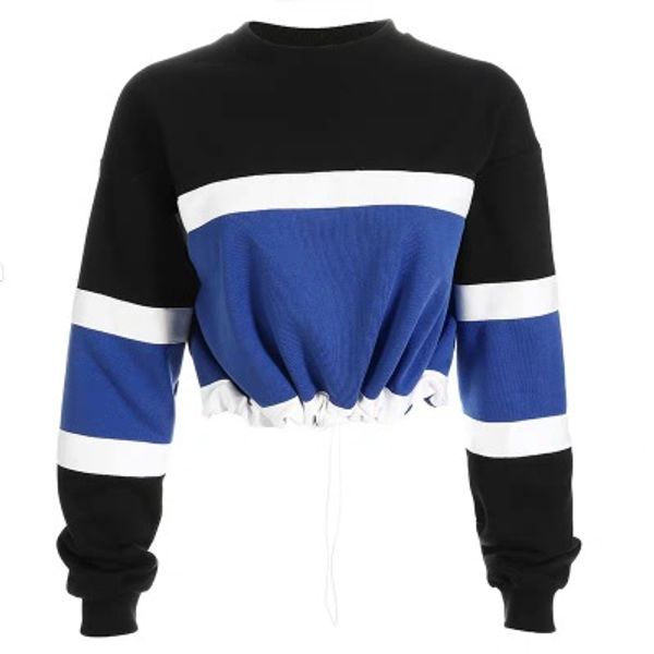 2018 fashion cropped hoodie womens long sleeve splcing color sweatshirt pullover blouse streetwear sudadera mujer, Black
2018 fashion cropped hoodie womens long sleeve splcing color sweatshirt pullover blouse streetwear sudadera mujer, Black