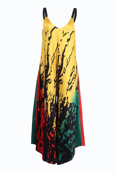 womens summer jumpsuits v neck sleeveless sling female dresses floral print fashion style casual apparel, Black;white
womens summer jumpsuits v neck sleeveless sling female dresses floral print fashion style casual apparel, Black;white