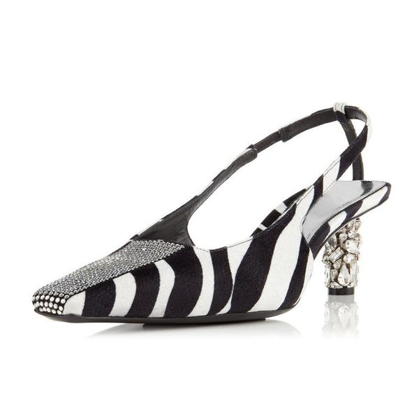 zebra pattern slingbacks pumps women crystal kitten heel shoes women square toe hollow heels luxury horsehair shallow shoes, Black
zebra pattern slingbacks pumps women crystal kitten heel shoes women square toe hollow heels luxury horsehair shallow shoes, Black
