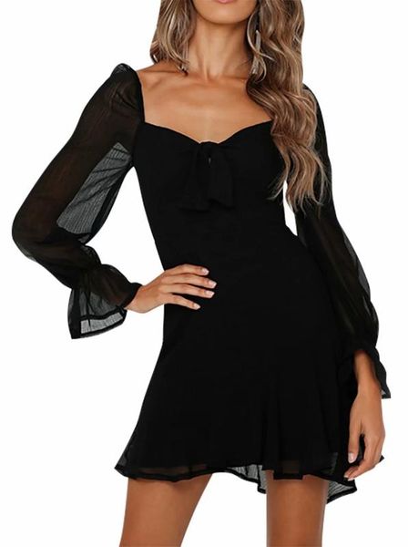 flared sleeve tube chiffon dress women mini chiffon dress female long sleeve vintage fashion black, Black;gray
flared sleeve tube chiffon dress women mini chiffon dress female long sleeve vintage fashion black, Black;gray