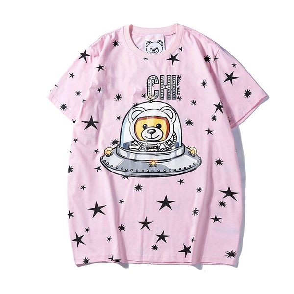 19SS Wholesale New Style Full-body Star Printing Women's T-Shirt Best Seller Beart Shirt Casual Pure Cotton Womens Designer T Shirts
