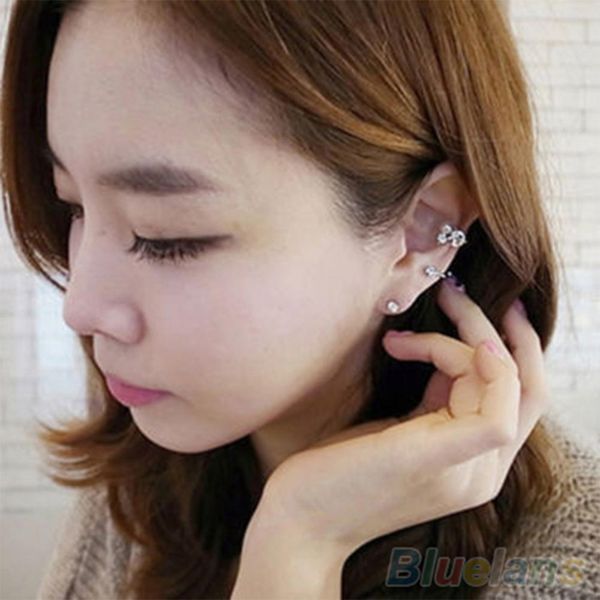 1 pc women ear clip alloy lady's elegant faux pearl rhinestone ear clip stud earrings jewelry woman's accesories earring, Silver
1 pc women ear clip alloy lady's elegant faux pearl rhinestone ear clip stud earrings jewelry woman's accesories earring, Silver