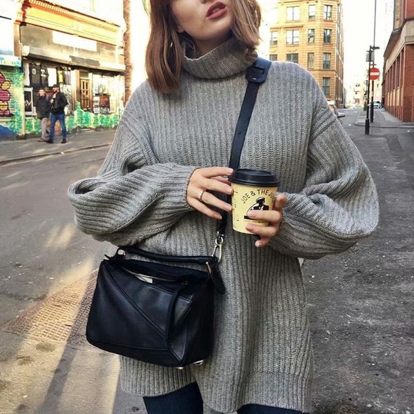 2020 winter autumn women knitted sweater pullover thick warm casual loose long turtleneck sweater oversized, White;black
2020 winter autumn women knitted sweater pullover thick warm casual loose long turtleneck sweater oversized, White;black