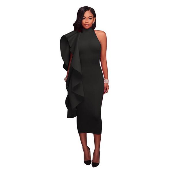 party women casual dresses female clothing women summer dresses ruffle sleeve zipper dresses designer, Black;gray
party women casual dresses female clothing women summer dresses ruffle sleeve zipper dresses designer, Black;gray