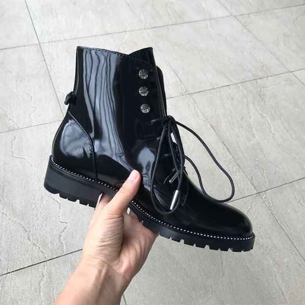 new italian style women boots genuine leather round toe women motorcycle boots lace up shoes women zapatos mujer, Black
new italian style women boots genuine leather round toe women motorcycle boots lace up shoes women zapatos mujer, Black