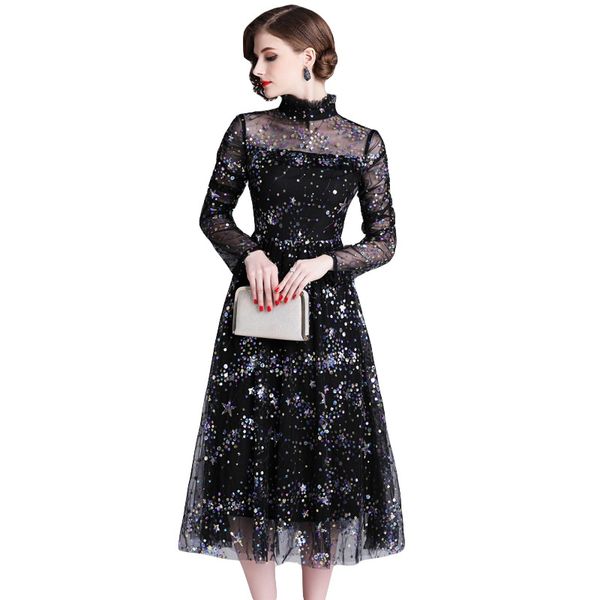 2020 dress summer women's sequin woman party night lace dress tulle long sleeve slim mesh ladies spring black dresses new, Black;gray
2020 dress summer women's sequin woman party night lace dress tulle long sleeve slim mesh ladies spring black dresses new, Black;gray