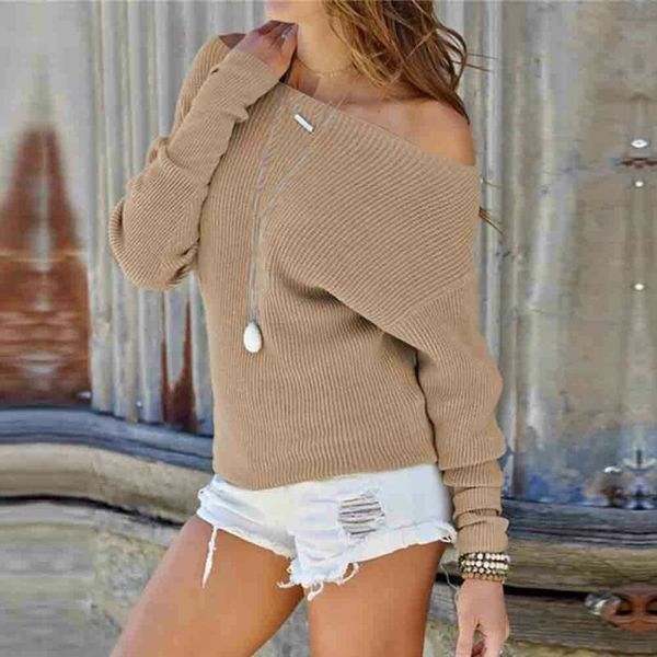 long sleeve knit sweater jumper ladies casual autumn winter fall women off shoulder loose pullover sweater, White;black
long sleeve knit sweater jumper ladies casual autumn winter fall women off shoulder loose pullover sweater, White;black