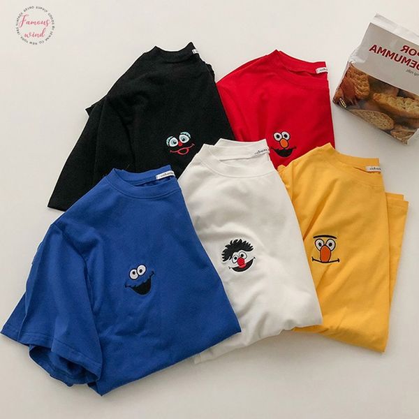 funny cartoon embroidery t shirt summer short sleeve casual loose tshirt korean ulzzang women t shirts black white top
funny cartoon embroidery t shirt summer short sleeve casual loose tshirt korean ulzzang women t shirts black white top