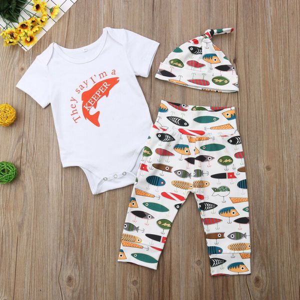 summer 0-24m newborn baby boy clothes summer romper jumpsuit+pants legging fish outfit set, White
summer 0-24m newborn baby boy clothes summer romper jumpsuit+pants legging fish outfit set, White