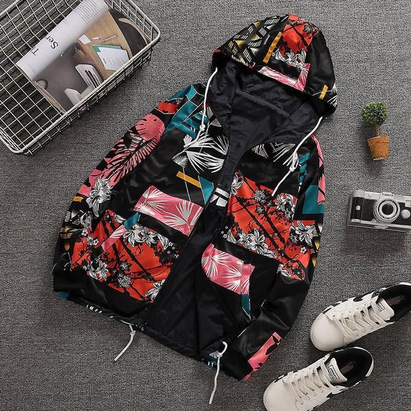 mens thin jacket fashion designer reversible print jacket spring autumn light outwear windbreaker white black reversible hoodie, Black;brown
mens thin jacket fashion designer reversible print jacket spring autumn light outwear windbreaker white black reversible hoodie, Black;brown
