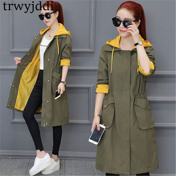 harajuku style hooded overcoat 2019 spring autumn new ladies waist korean long trench coats for women overoats n475, Tan;black
harajuku style hooded overcoat 2019 spring autumn new ladies waist korean long trench coats for women overoats n475, Tan;black
