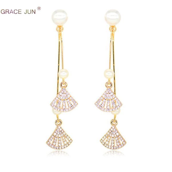 grace jun clip on earrings for women party wedding elegant jewelry no pierced earrings sector shape rhinestone pearl ear clip, Silver
grace jun clip on earrings for women party wedding elegant jewelry no pierced earrings sector shape rhinestone pearl ear clip, Silver