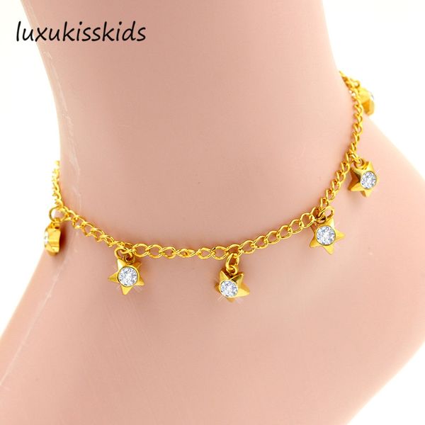 luxukisskids vintage gold vacuum star charm chain pure shiny crystal stainless steel bracelet anklet for women, Red;blue
luxukisskids vintage gold vacuum star charm chain pure shiny crystal stainless steel bracelet anklet for women, Red;blue