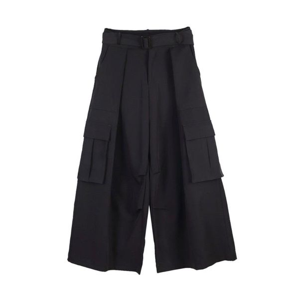 men's jeans men high waisted wide leg pants loose gothic pocket kendo hakama trousers black 903-b567, Blue
men's jeans men high waisted wide leg pants loose gothic pocket kendo hakama trousers black 903-b567, Blue