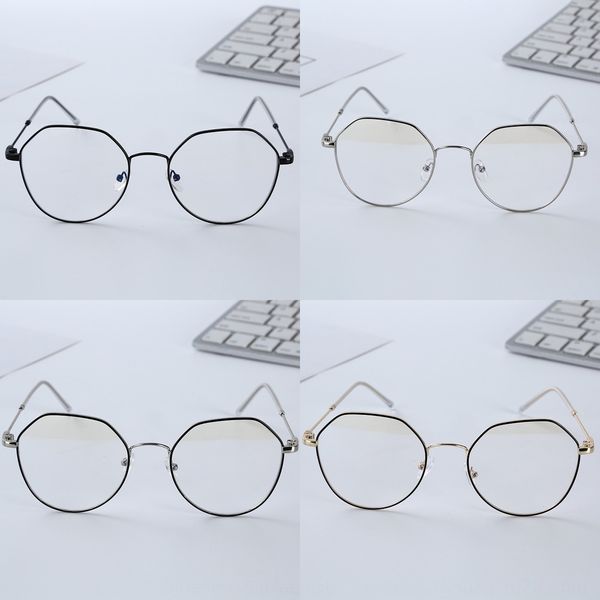 color matching men's and women's frame round plain sun glasses fashion glasses, Silver
color matching men's and women's frame round plain sun glasses fashion glasses, Silver