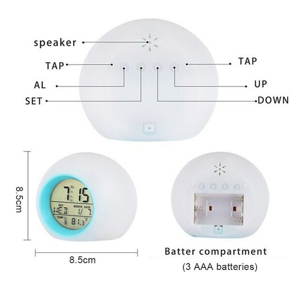 qmjhvx led digital alarm clocks smart alarm clock night lamp 7 colors changing backlight temperature snooze table clock réveil
qmjhvx led digital alarm clocks smart alarm clock night lamp 7 colors changing backlight temperature snooze table clock réveil