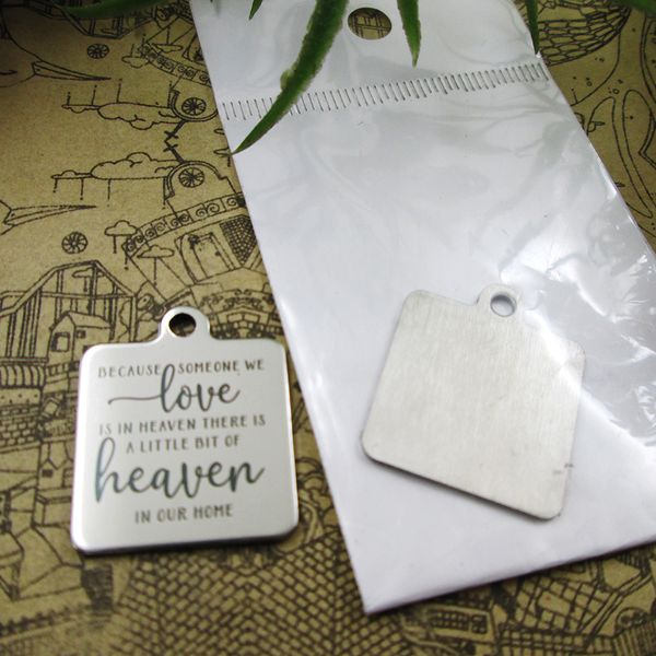 40pcs--"because someone we love is in heaven"stainless steel charms more style for choosing diy charms pendants for necklace, Bronze;silver
40pcs--"because someone we love is in heaven"stainless steel charms more style for choosing diy charms pendants for necklace, Bronze;silver