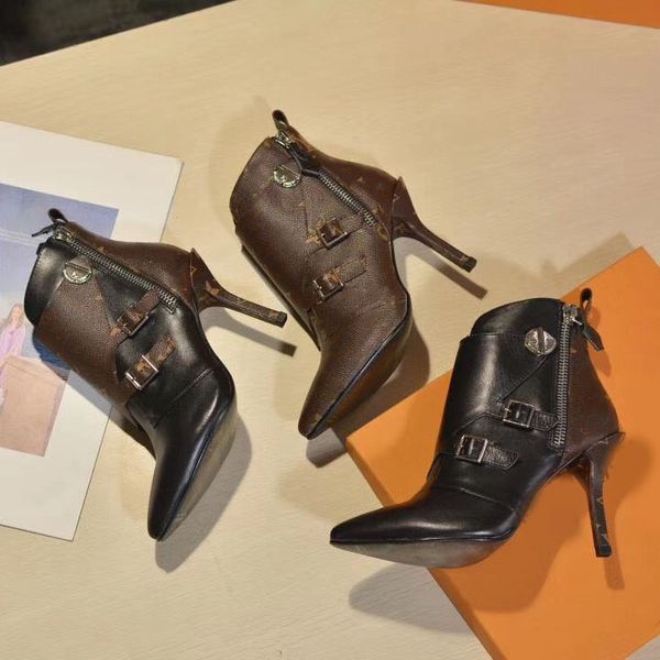 2019 woman brand ankle boots shoes real leather fashion boots heels boots shoes us:5-10 with box dhl 01, Black;grey
2019 woman brand ankle boots shoes real leather fashion boots heels boots shoes us:5-10 with box dhl 01, Black;grey