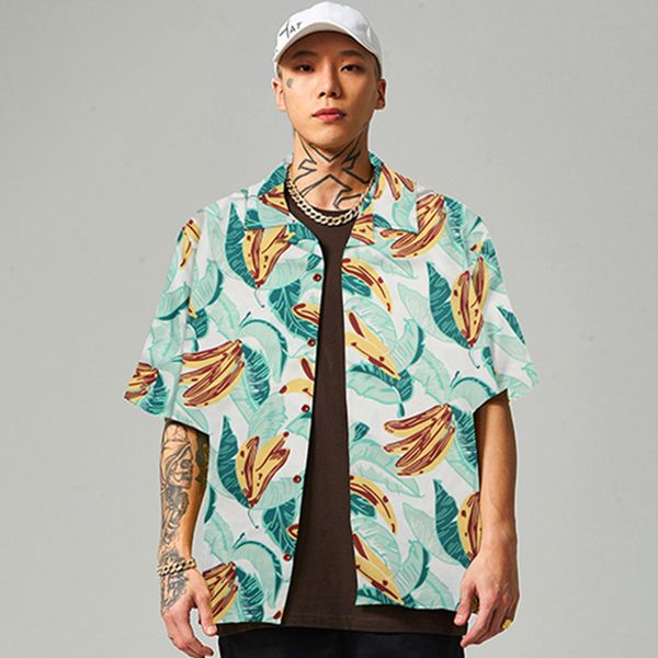 summer casual shirt men banana print shirt for male short sleeve retro men casual brand new brand cool, White;black
summer casual shirt men banana print shirt for male short sleeve retro men casual brand new brand cool, White;black
