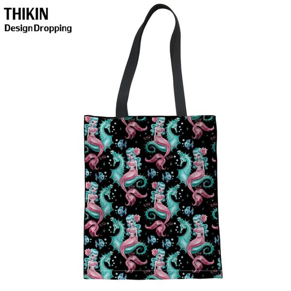 thikin mermaid linen tote women foldable shopping bag ladies duty shoulder book bags females large capacity cotton shopper pouch
thikin mermaid linen tote women foldable shopping bag ladies duty shoulder book bags females large capacity cotton shopper pouch